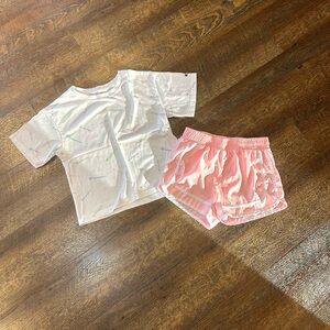 Champion Kids Matching Set in White and Pink